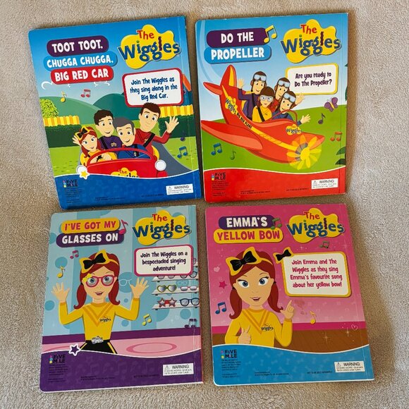 THE WIGGLES Set of 4 Children's Board Books with Flaps and Lyrics for Age 3+ yrs - Picture 2 of 2